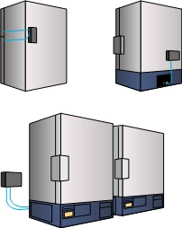 NTMS4 connected to ultra low temperature freezers